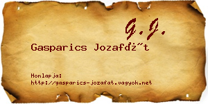 Gasparics Jozafát névjegykártya